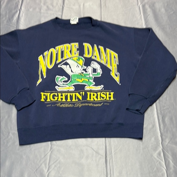 Notre Dame Fighting Irish Sweatshirt vintage made in USA nutmeg tag size M - Picture 1 of 14
